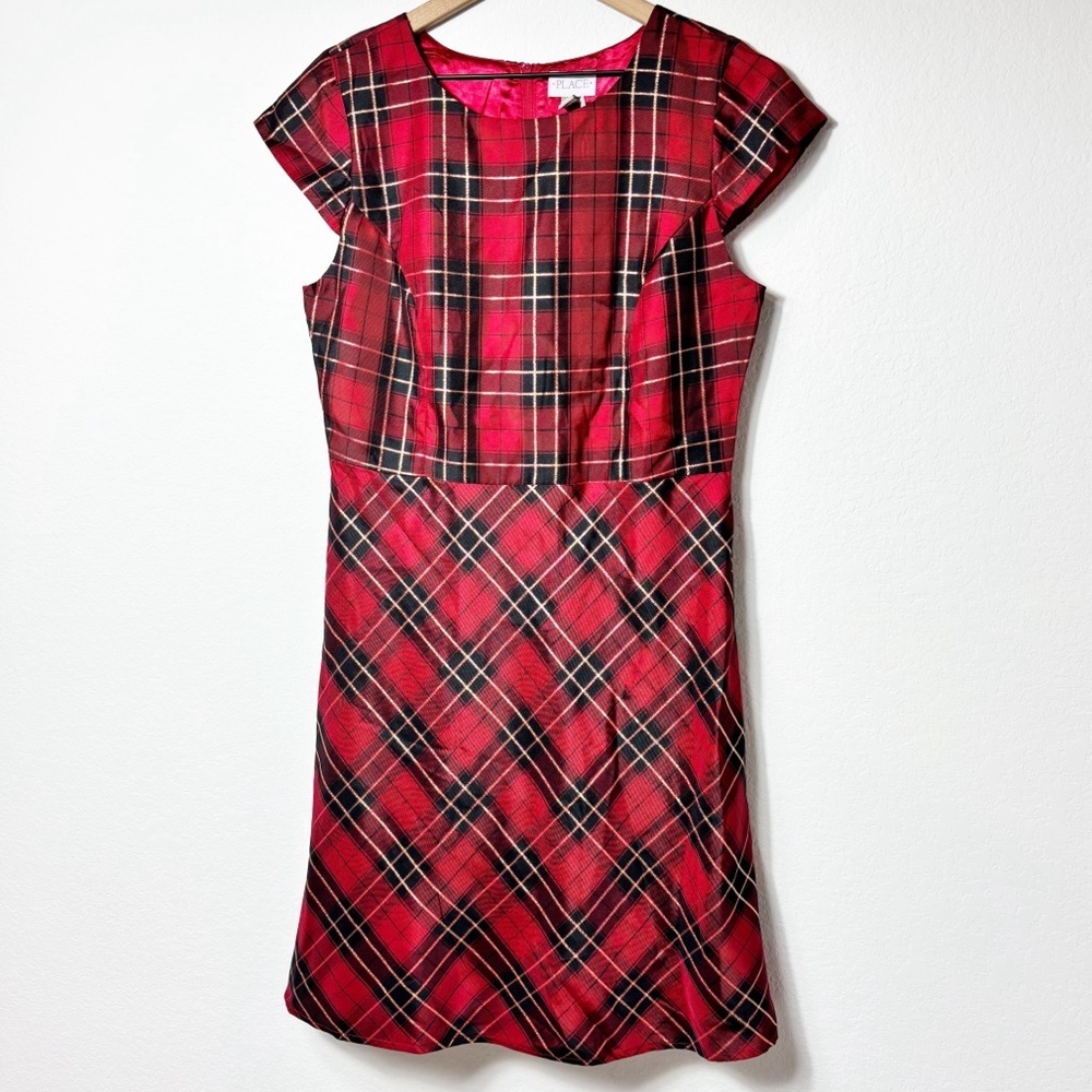 THE CHILDREN'S PLACE RED GOLD BLACK WOMEN DRESS SIZE 10 BRAND NEW WITH TAGS